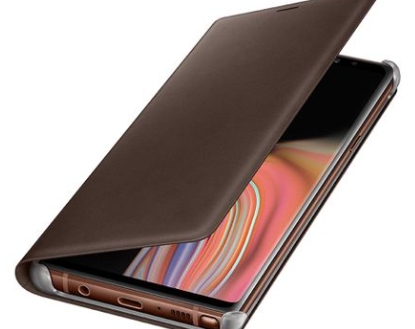 Samsung Original Galaxy Note 9 Leather Wallet Cover - Brown