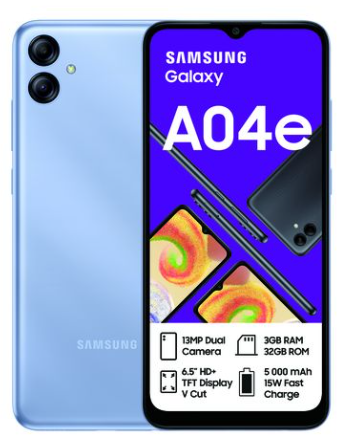 Samsung Galaxy A04e 32GB LTE Dual Sim - Light Blue