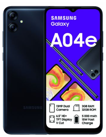 Samsung Galaxy A04e 32GB LTE Dual Sim - Black